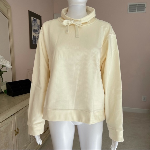 Madewell Ribbed Funnelneck Sweatshirt size Large - Picture 1 of 12